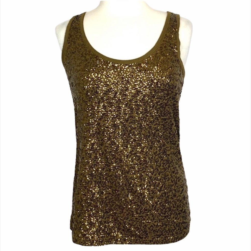 J. Crew Sequin Tank Top Size M